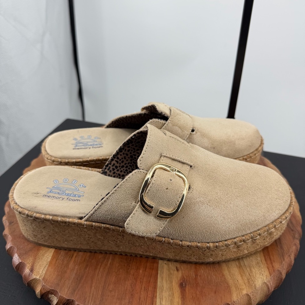 Bobs From Skechers Rosey Rise On Parade Clogs Women's 10 Beige Natural